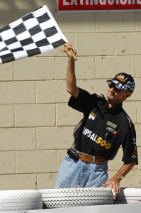 The flamboyant Glen Dix is the Grand Marshall for the karting section of this years Australian Masters Games. Pic: AF Images/Budd