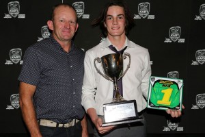 KF3 Australian Champion Reece Sidebottom with Jon Targett (Pic: Coopers Photography)