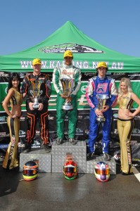The Pro Light (KF1) podium at Newcastle. Pic: AF Images/Budd