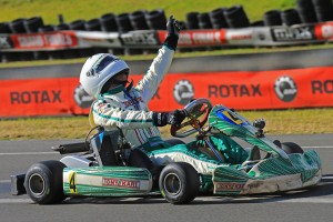 Chris Farkas came from behind to secure the win in Rotax Heavy (Pic: Coopers Photography)