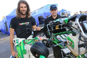 David Sera with DPE Kart Technology Team Manager Darren Hossack (Pic: Coopers Photography)